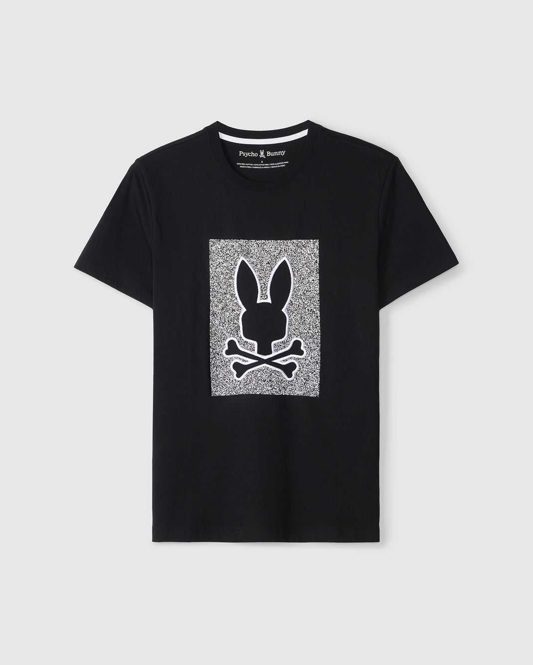 T Shirt Graphique Psycho Bunny Livingston Graphic Tee Noir Homme | AUN-55731535